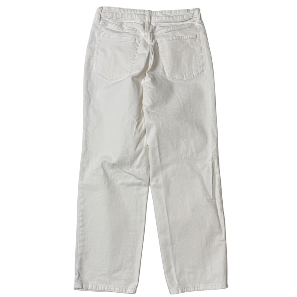 {Old Navy} "High Rise OG Loose" White Distressed Straight Leg Denim Jeans - Picture 3 of 7